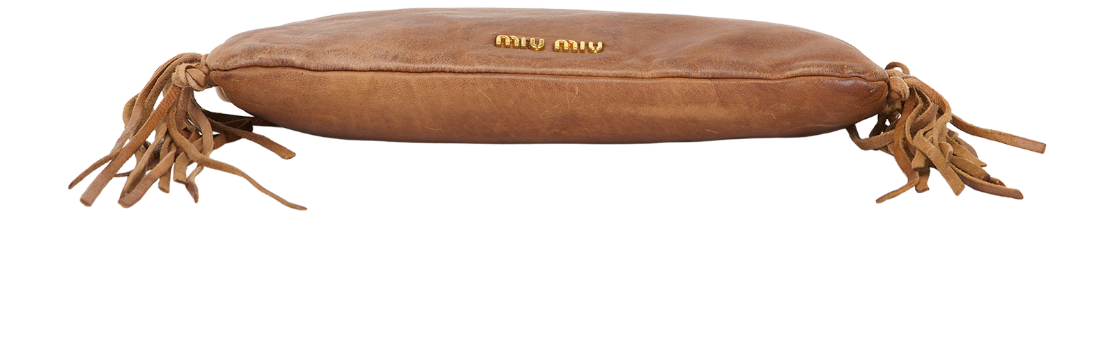 Fringe Clutch, &pound;320, Handbags, Brown, Leather, Top view